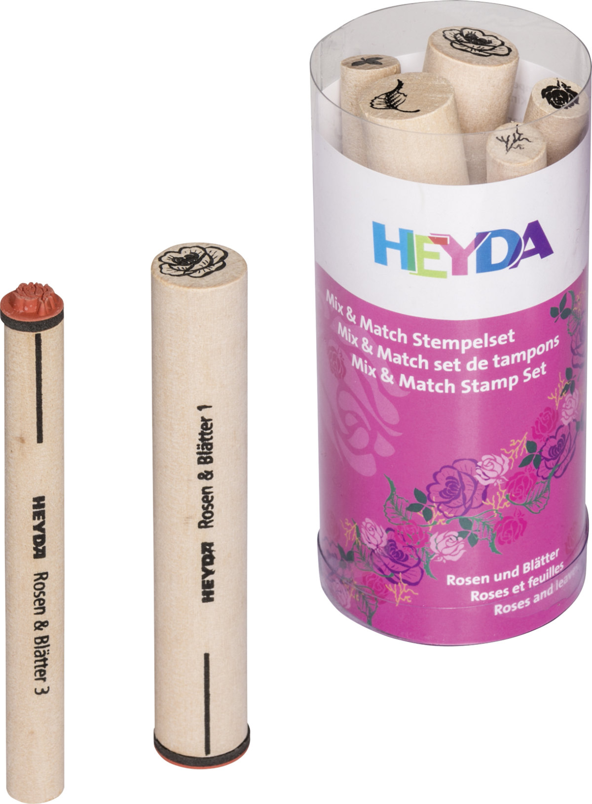 Stempelset XXl rozen + blaadjes